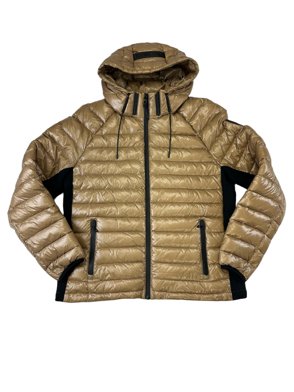 RUDSAK The Cloud Puffer Limited Edition Gold Down Jacket Womens L Hooded Luxe